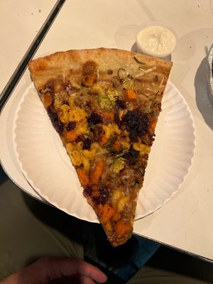 Leftovers. Thanksgiving vibes  at Screamer's Pizzeria - Crown Heights in Brooklyn