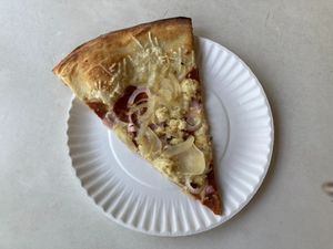 "vampire" and pepperoni pizza at Screamer's Pizzeria - Crown Heights in Brooklyn