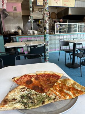 Screamer's, peperoni, cheese, Buffalo   at Screamer's Pizzeria - Crown Heights in Brooklyn