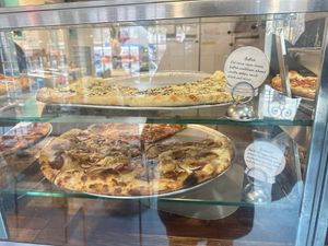 Pizzas by the slice, Feb 2025  at Screamer's Pizzeria - Crown Heights in Brooklyn