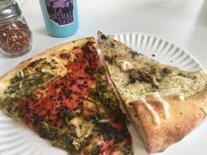 Clean and Screamer slices  at Screamer's Pizzeria - Crown Heights in Brooklyn