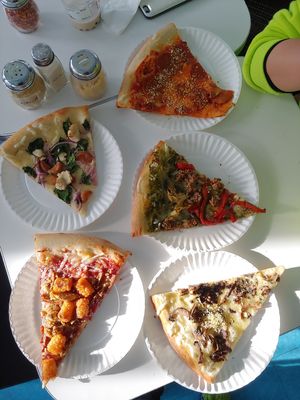 Screamer, Brunch, Artichoke, Pepperoni, and National at Screamer's Pizzeria - Crown Heights in Brooklyn