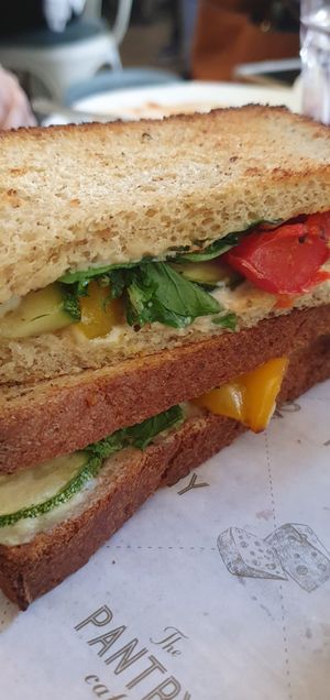 Silvio's mix sandwich veganised - a bit dry at The Pantry in Mumbai