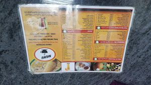 Menu at Oman Express in Muscat