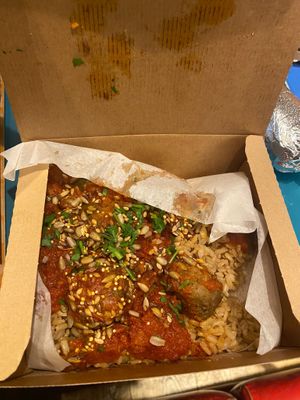 Moroccan Me*tballs at LEON - Hammersmith in West London