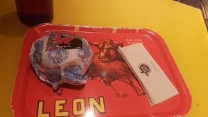 Vegan burger at LEON - Hammersmith in West London