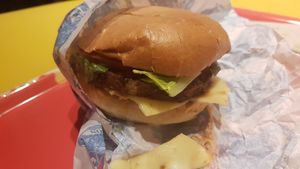 Vegan burger at LEON - Hammersmith in West London