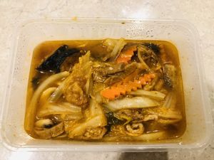 Layered Bean Curd Skins Tom Yum style at Bodhi Garden in Orange