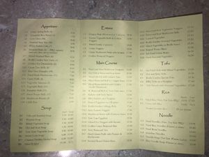 Menu Main Page at Bodhi Garden in Orange