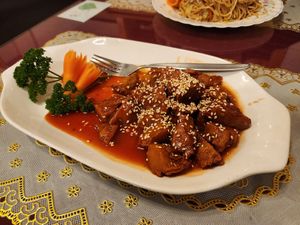 Glazed Soy nuggets at Bodhi Garden in Orange