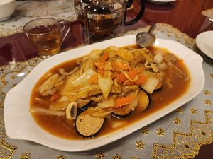 Beancurd with Golden Mushroom at Bodhi Garden in Orange