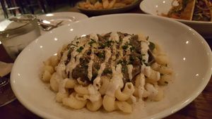 Mushroom stroganoff at BKA Vegan in Burleigh Heads