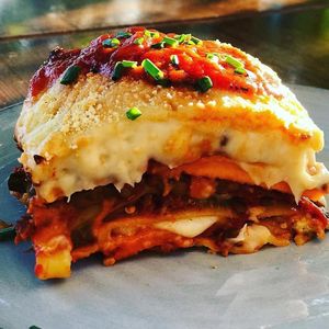 Lasagne at BKA Vegan in Burleigh Heads