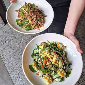 Amazing salads at BKA Vegan in Burleigh Heads