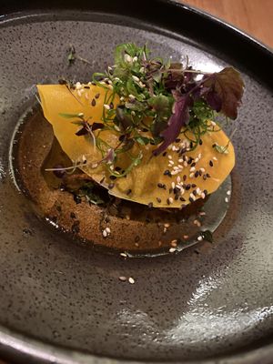 Vegan tofu dumpling at Masons of Bendigo in Bendigo