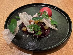 Vegan Beetroot Dish at Masons of Bendigo in Bendigo