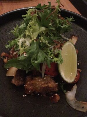 Fried eggplant  at Masons of Bendigo in Bendigo