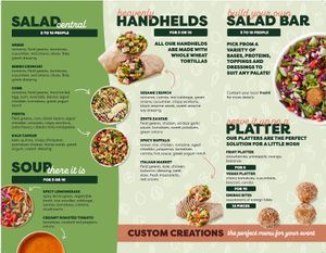 Catering Menu: free delivery of $100 or more.  at freshii - Mahogany  in Calgary