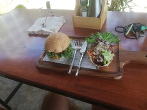 Mashroom burger at Cooper's Specialty Kitchen in Ao Nang