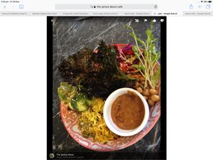 Vegan salad bowl at The Sprout About in Geelong