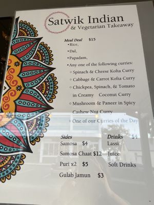 Menu September 2022  at Satwik in Port Macquarie