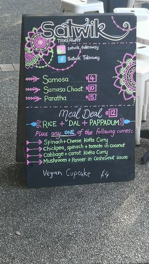 Menu  at Satwik in Port Macquarie