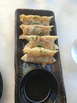 Veggie gyoza at Koppu Ramen Izakaya in Lisbon