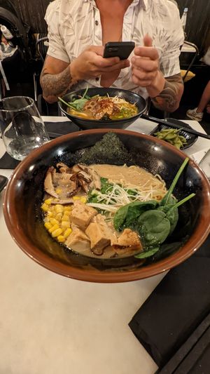 Miso vegan ramen at Koppu Ramen Izakaya in Lisbon