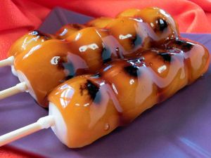 SHOYU CARAMEL DANGO at Koppu Ramen Izakaya in Lisbon