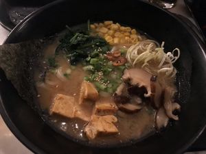 Vegan miso ramen at Koppu Ramen Izakaya in Lisbon