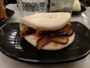 Tofu mushroom bao at Koppu Ramen Izakaya in Lisbon
