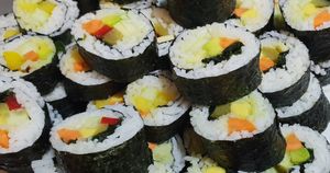 Vegan sushi at Chwast Prast in Torun