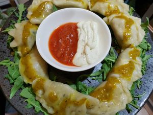 Pierogi z pokrzywami at Chwast Prast in Torun