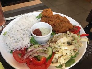 Fried mushroom at Chwast Prast in Torun