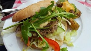 yummy vegan burger at Pygmalion in Bergen