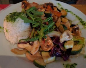 stir fry at Pygmalion in Bergen