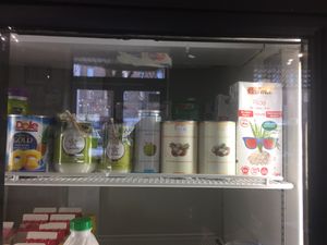 The fridge in the shop at Eco Lavca in Kyiv