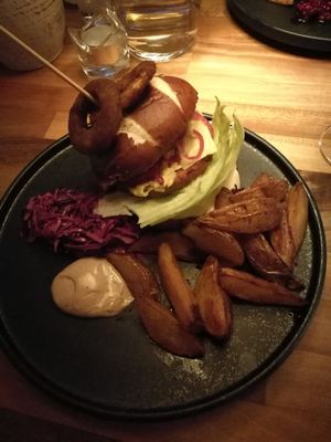 Seitan burger at The Herbivore  in Lund