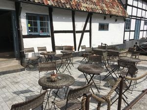 Outdoor seating at The Herbivore  in Lund