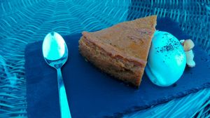 Pumpkin pie, homemade icecream at The Herbivore  in Lund