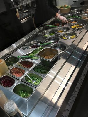 Ingredient bar at Akaka Poke in Dublin