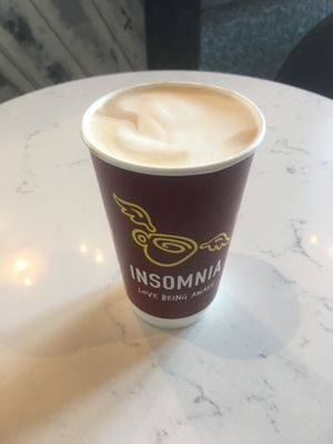 Grande cappuccino with soy milk  at Insomnia Coffee Company - Macken House in Dublin