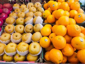 Fresh whole fruits at Teow Hong Fruit Store in Northeast Singapore