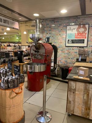 The coffee roaster in the basement at Whole Foods Market - Kensington High St in West London