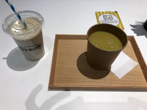 Winter soup and banana smoothie  at CITRON - Otemachi in Tokyo