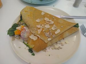 Savoury vegan crepe at Maria Limão in Lisbon