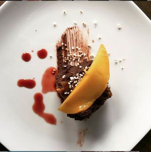 Vegan Dessert! Chocolate Fudge! at Cafe Compassion at Hostel La Tortuga  in Ayampe