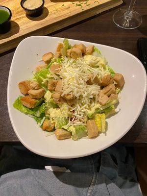 Vegan Caesar Salad at La Caverna in Dublin