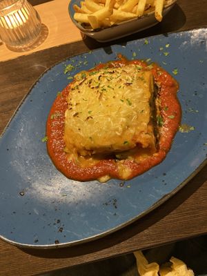 Vegan Lasagne at La Caverna in Dublin