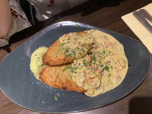 Vegan Schnitzel  at La Caverna in Dublin